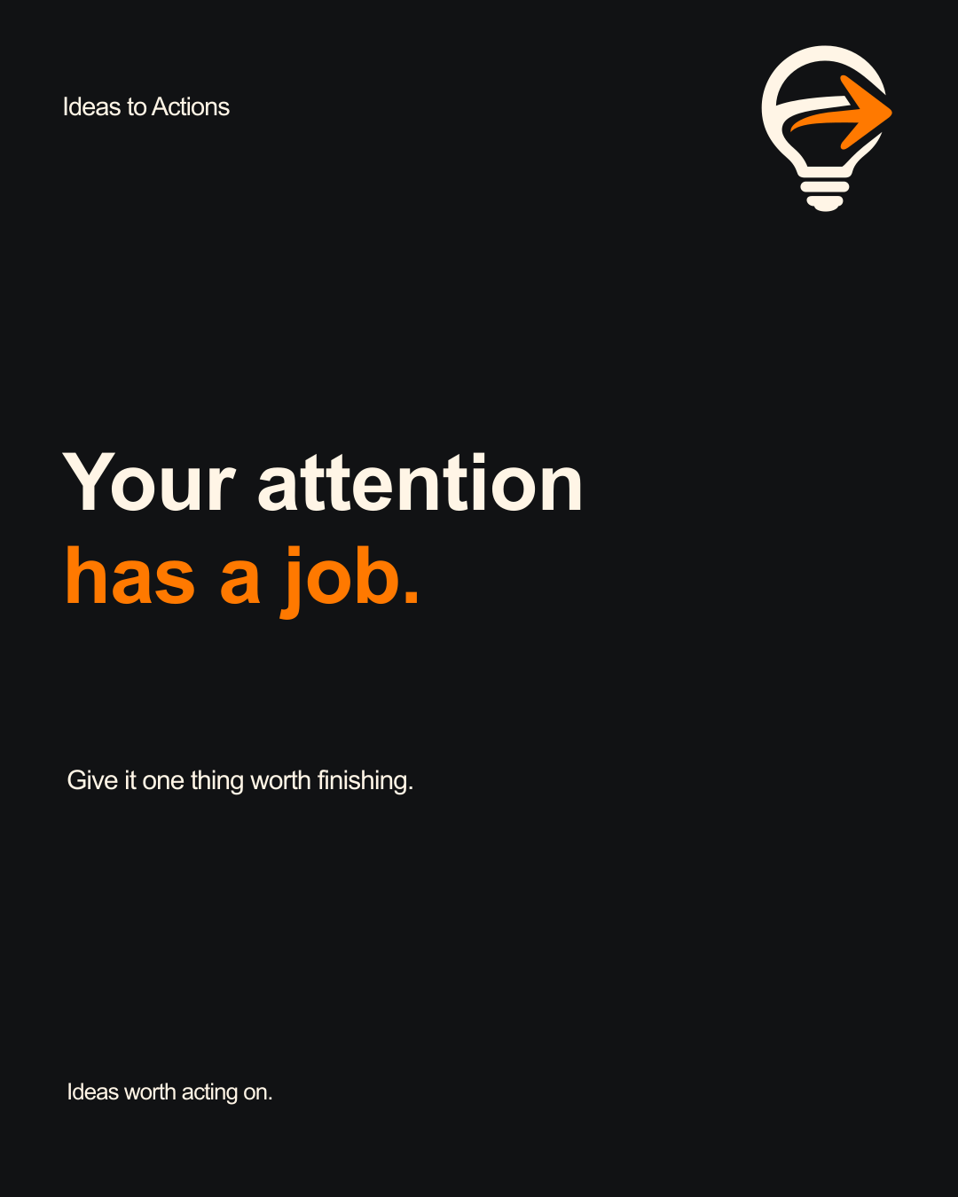 Give your attention a job editorial poster