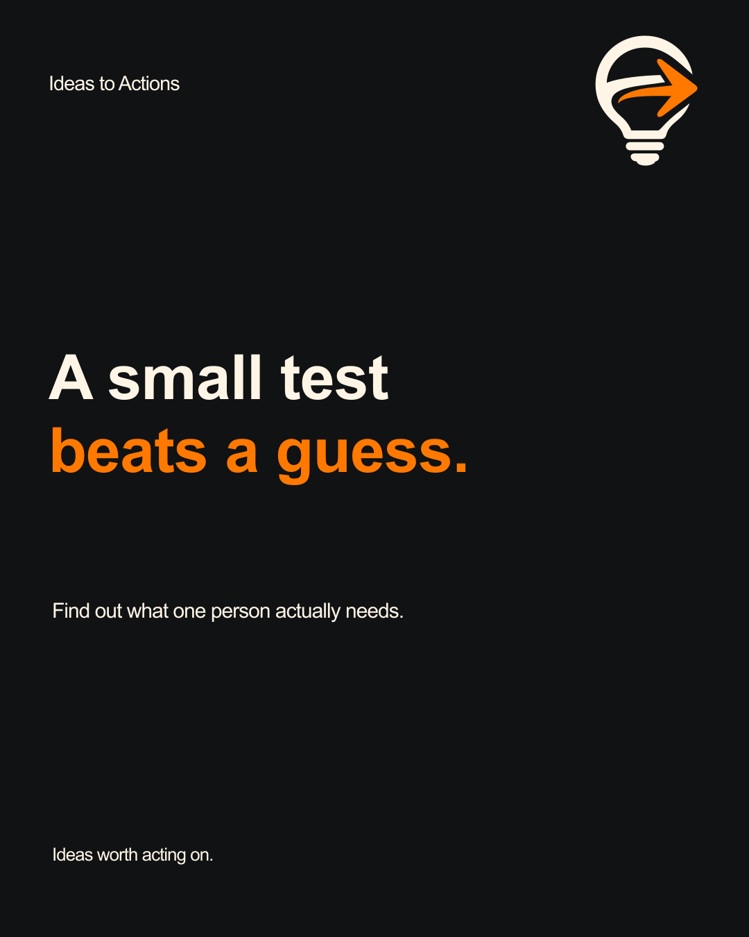Test an idea before building editorial poster